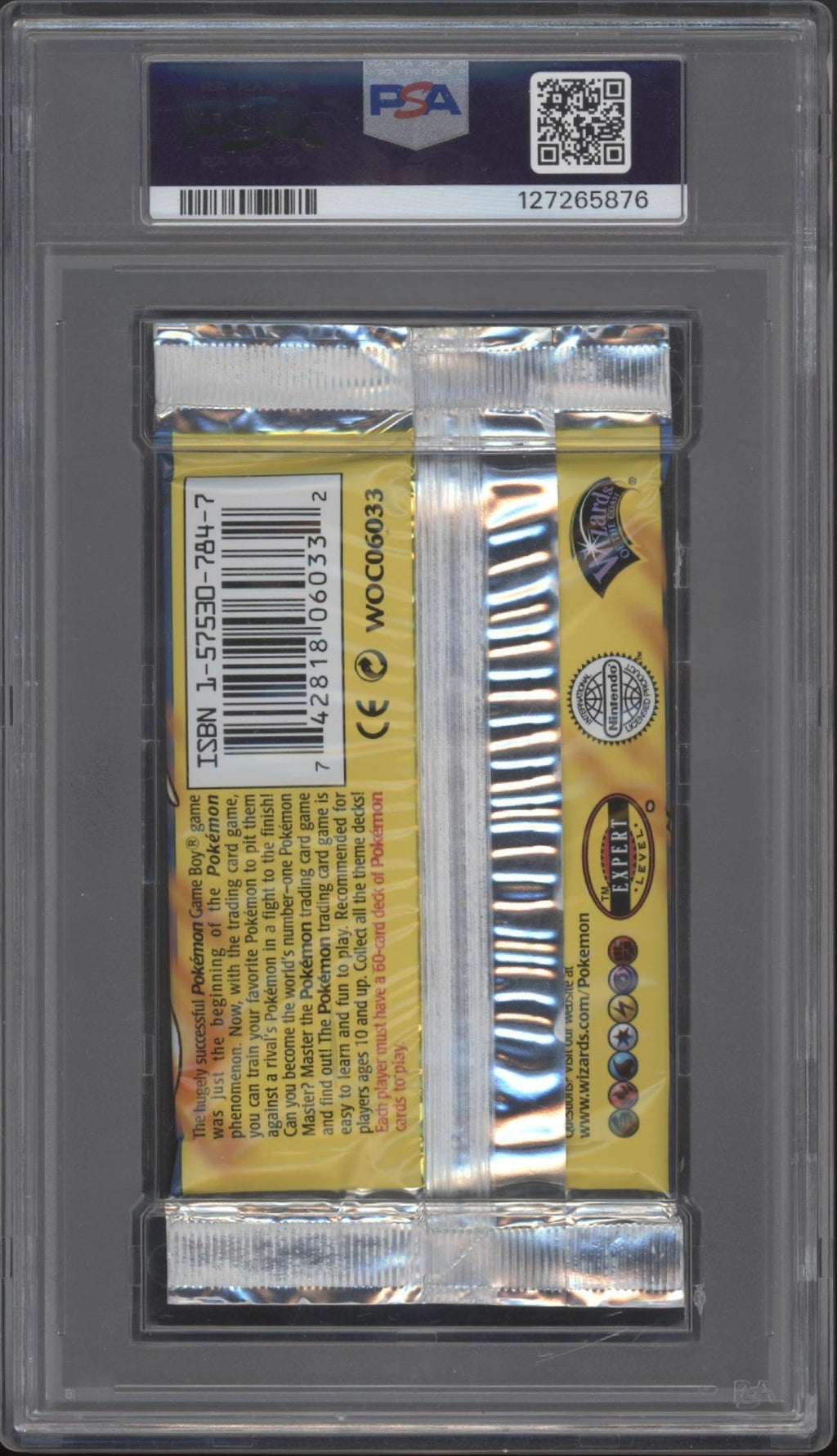 Base Set Pokemon Foil Charizard UK Booster Pack PSA 9 #1