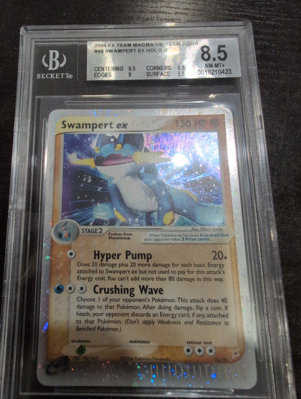Pokemon: Beckett 8.5 Swampert ex Team Magma vs Team Aqua